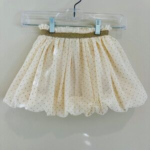 Peek Cream Tulle Skirt with Gold Accents - Girls Size 4/5